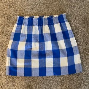 J Crew blue Buffalo Plaid Skirt